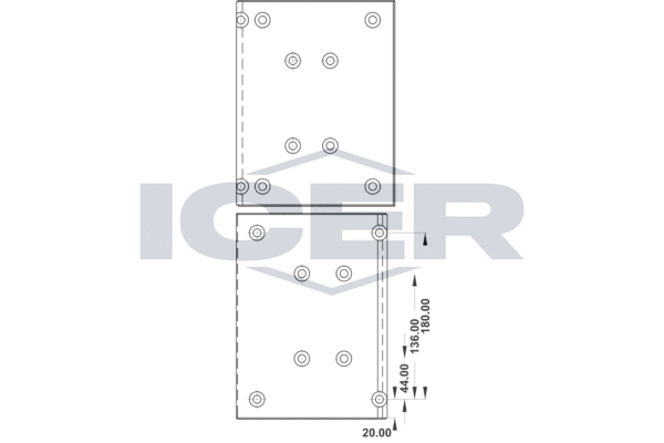 Set garnituri de frictiune, frana tambur 21 9581 00 ICER